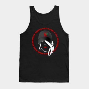 Christmas Graphic  Santa Girl Tank Top